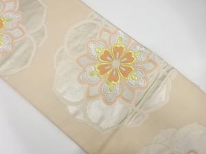 アンティーク　花模様織り出し袋帯（材料）